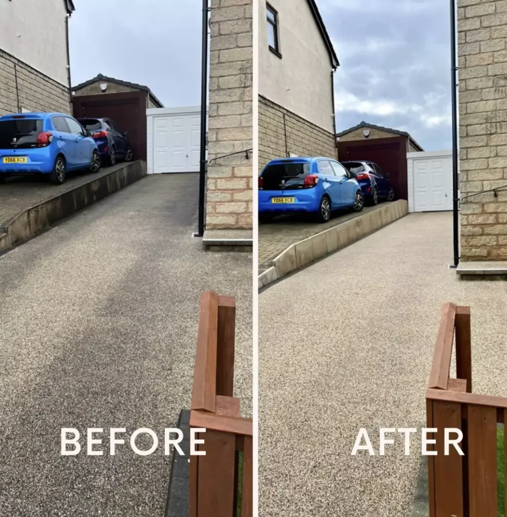 Clear Difference: "BEFORE & AFTER" Driveway Cleaning