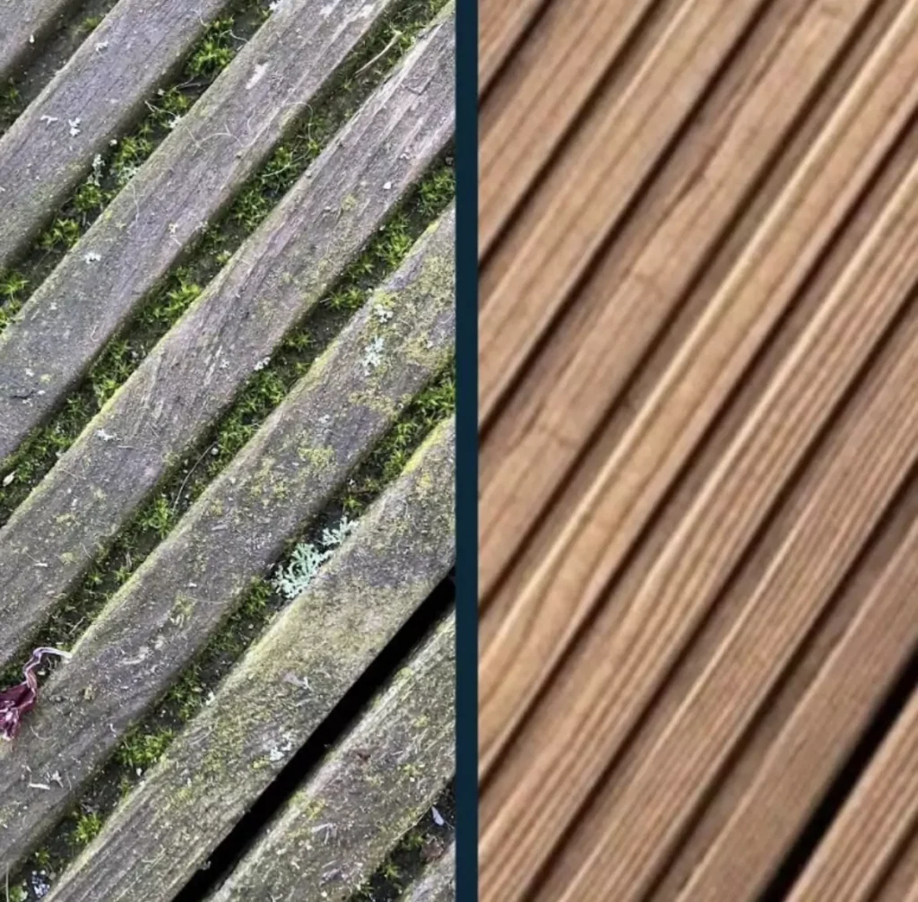 Decking Cleaning: Before and After Wood Restoration